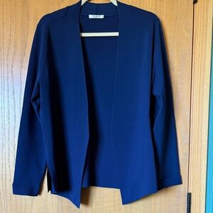 MM Lafleur Classic Navy Jardigan Knit Blazer